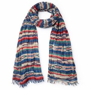 Ralph Lauren Southwestern Shawl Serape Stripe Tribal Print Boho Wrap vintage NWT